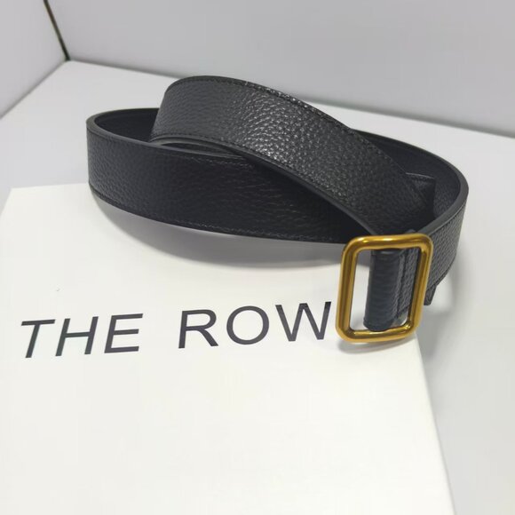 The Row Black Leather Belt Timeless Accessory